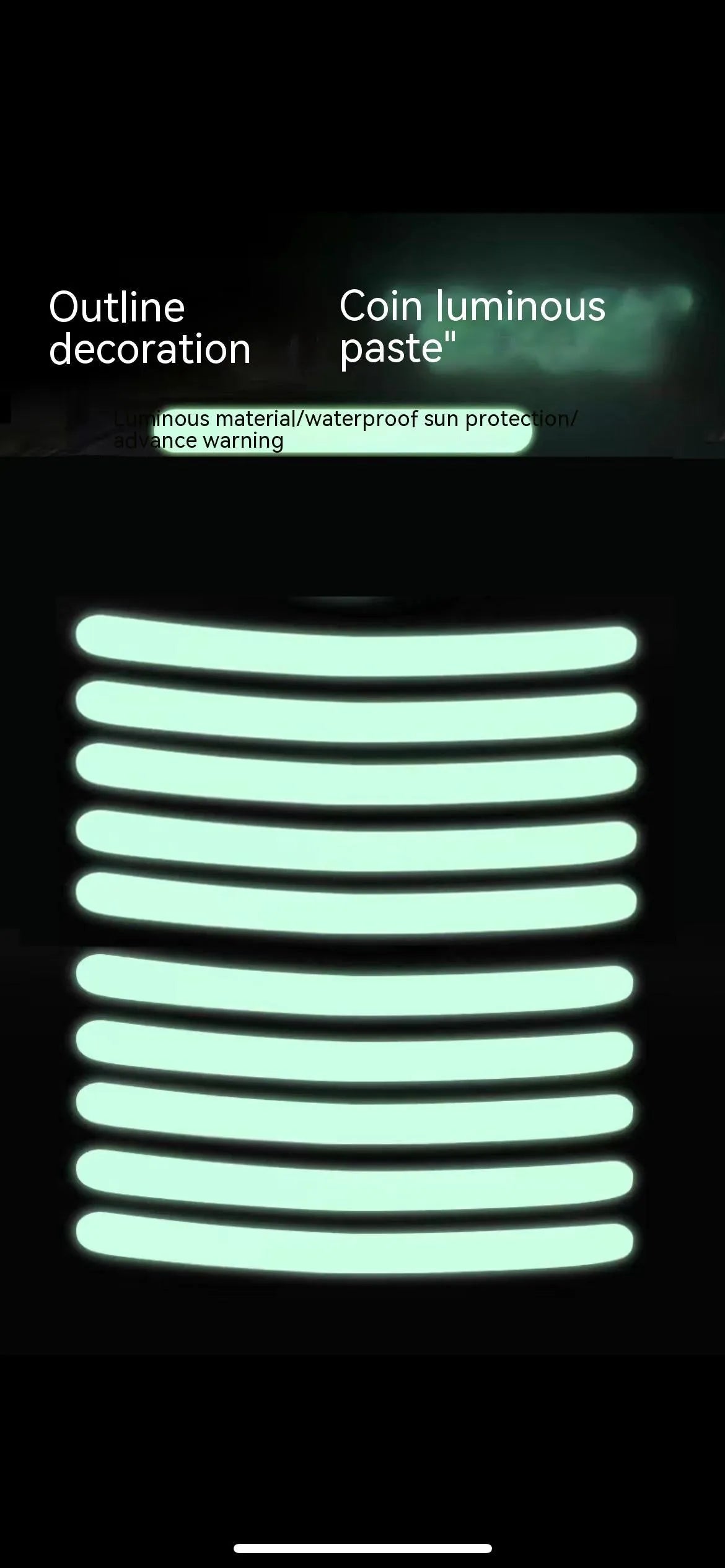 20-piece car wheel hub reflective stickers in multiple colours including luminous and rainbow options