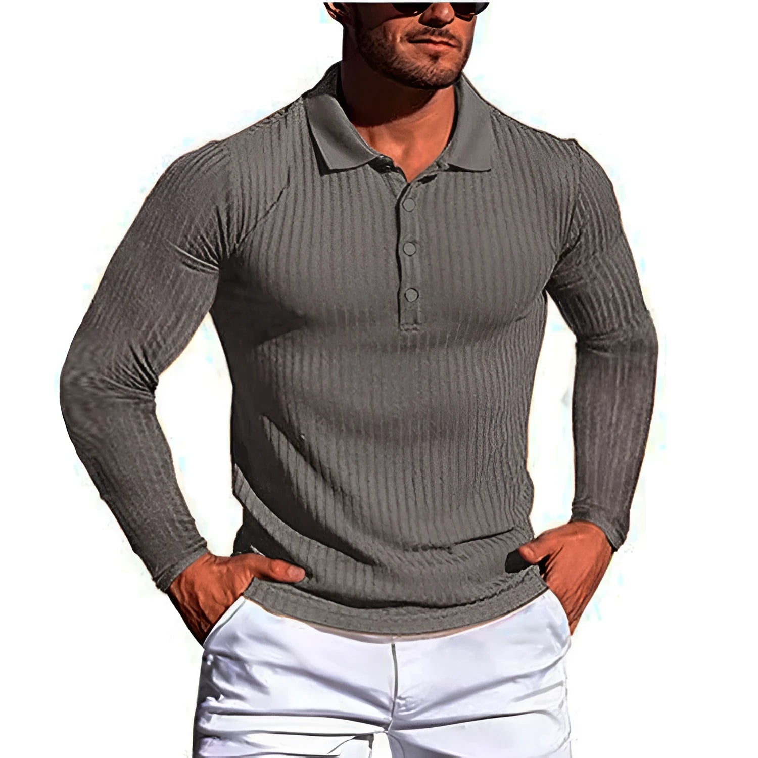Striped loose fit t-shirt showing high elastic slim knit construction in multiple colour options
