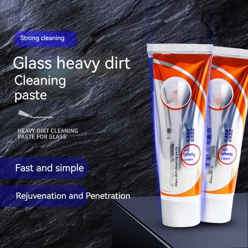65ml white car windshield cleaning paste bottle with sponge mop applicator for oil stain removal.