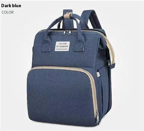 Nylon mother and baby bag with curved shoulder strap and USB charging port in multiple colour options