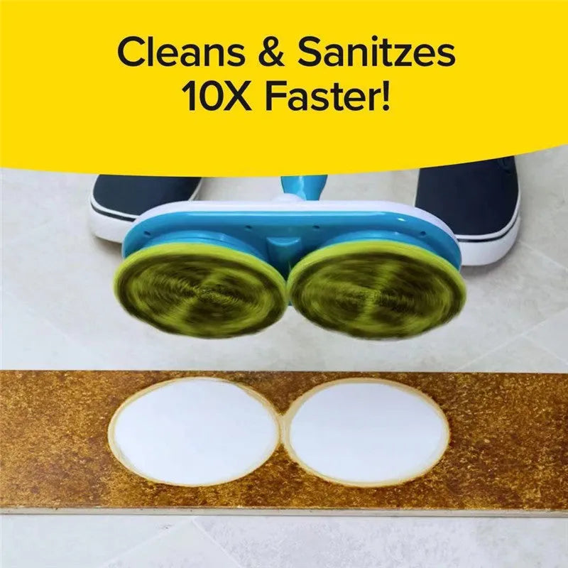 Wireless electric floor mop with USB charging port and multiple cleaning pads