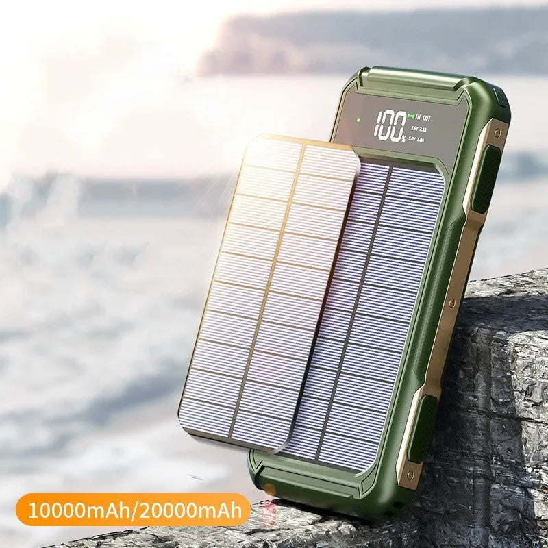 Military grade power bank in black, green, or orange showing front and side with capacity labels.