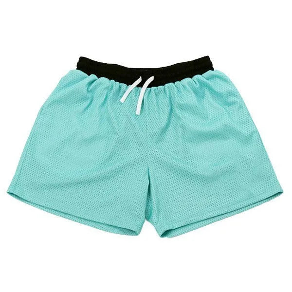 Men's solid colour mesh quick-drying shorts for running and fitness training in summer.