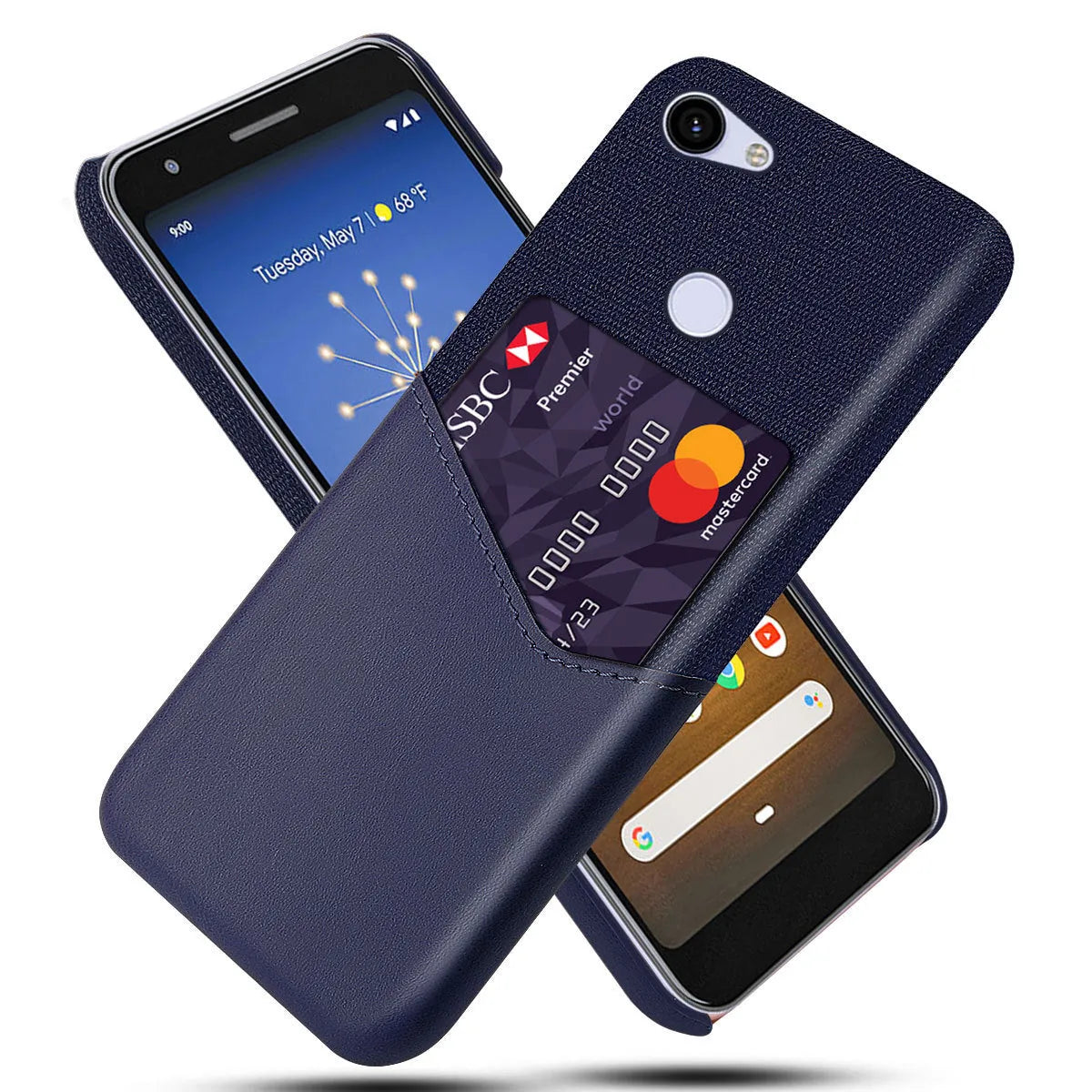 Google Pixel leather phone case in solid colour with injection-moulded waterproof and drop-resistant protection
