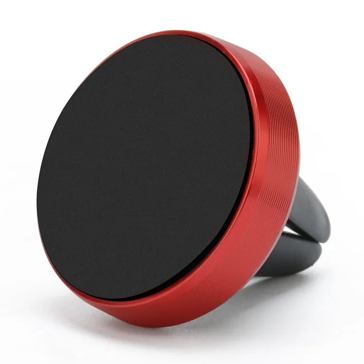 Magnetic car air vent mobile phone holder in five colour options on a car vent.