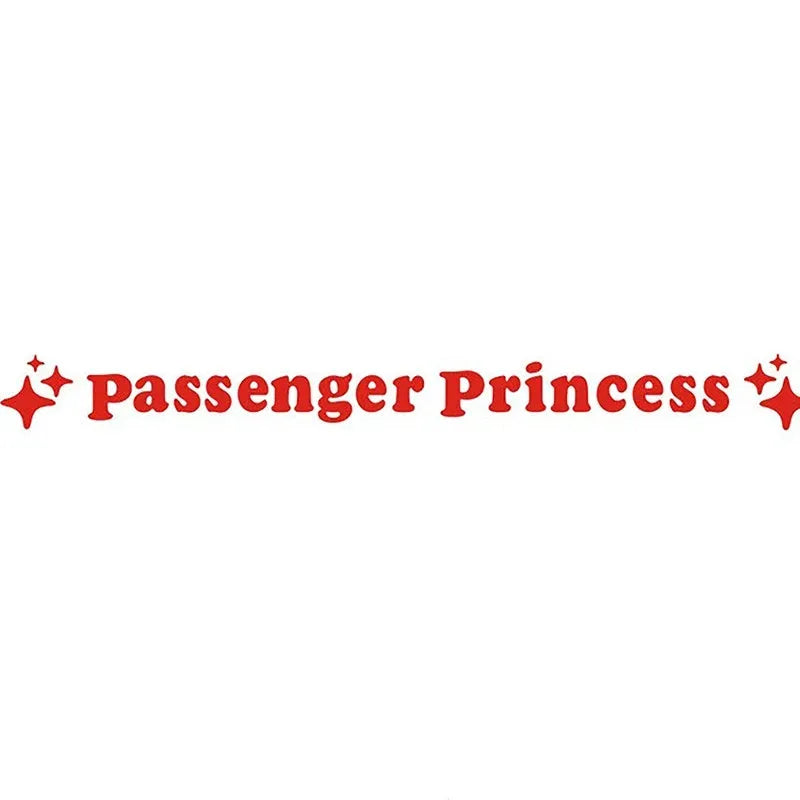 Passenger princess rearview mirror decorative sticker measuring 12.5cm diameter with reflective colour options