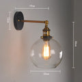 20cm spherical glass wall lamp with retro design for cafe or restaurant lighting