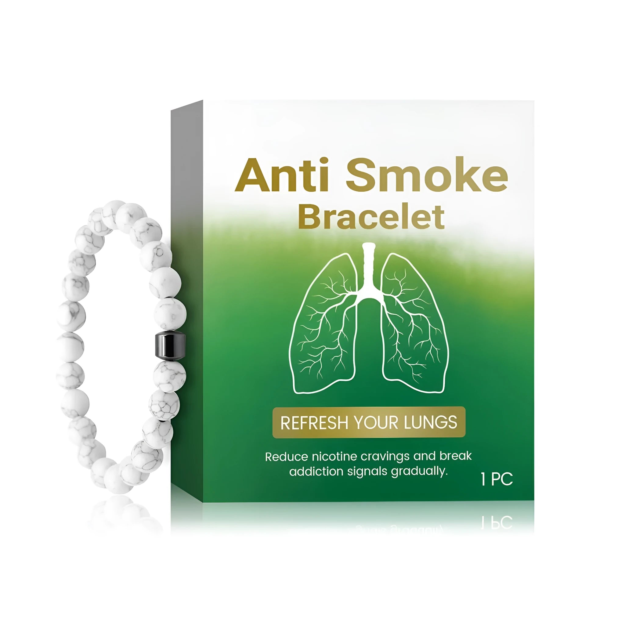 Women's synthetic turquoise bracelet for smoke prevention, single piece jewellery