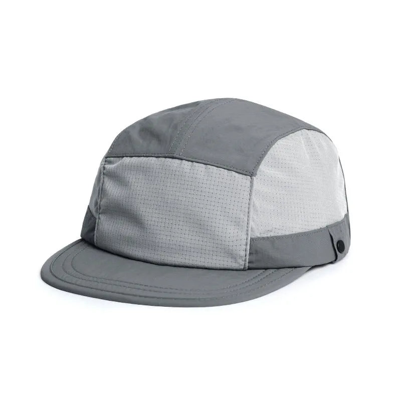 Dome crown summer hat in polyester fabric with soft tongue design for breathable sun protection
