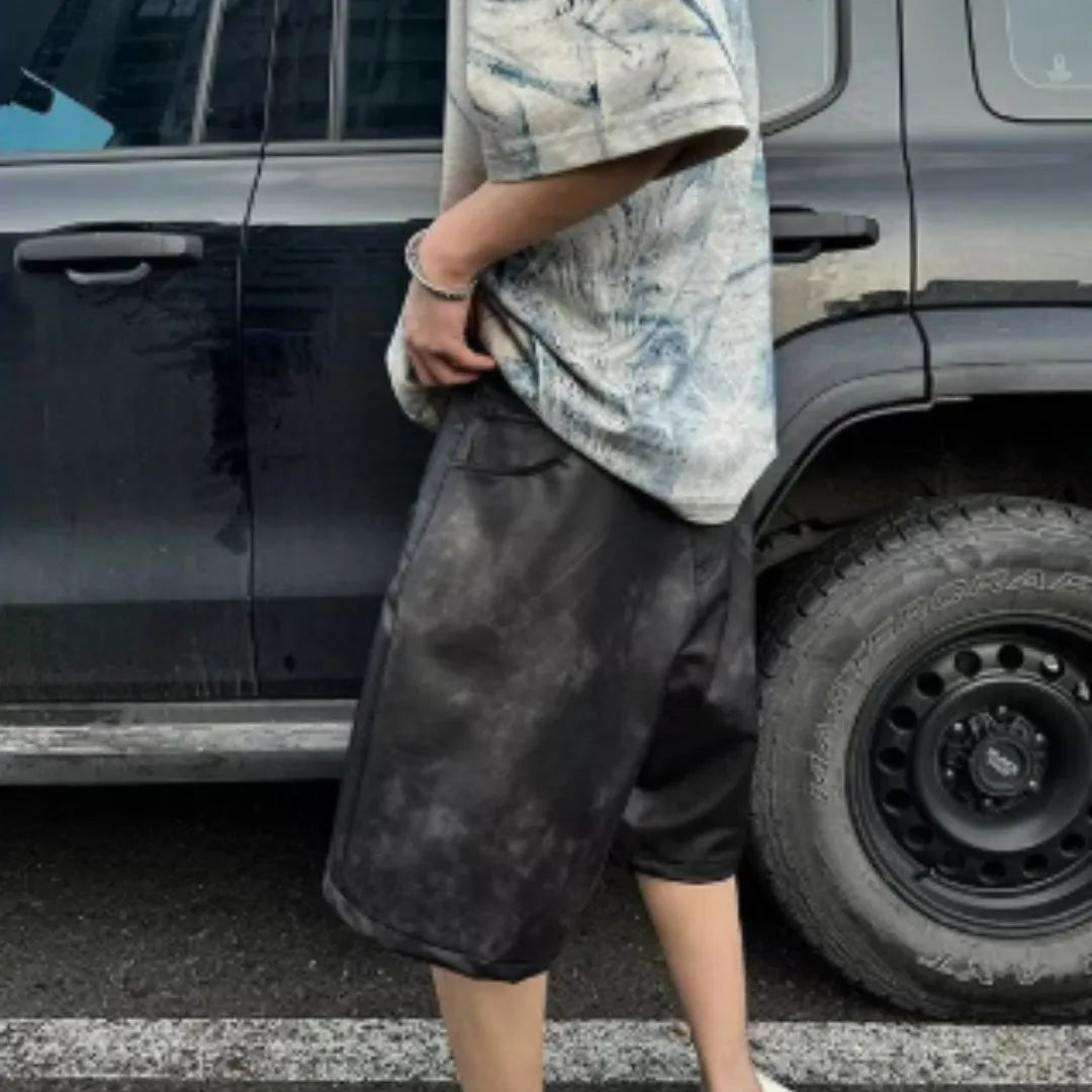 Korean-style loose fit solid colour t-shirt with round neck and short sleeves