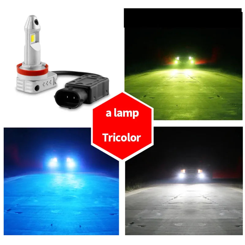 Super bright 6500K white LED car fog lamp bulb with aluminium housing, formats H8 H9 H11 9005 9006 PSX24 PSX26.