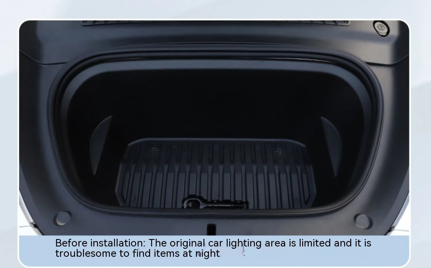 Tesla Model 3 Y front backup box ambience light interior modification with soft silicone light bar