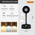 Rechargeable geometric wall lamp in black or white with remote control