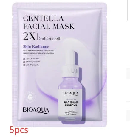 Single white collagen and hyaluronic acid facial sheet mask, 30g gel treatment.