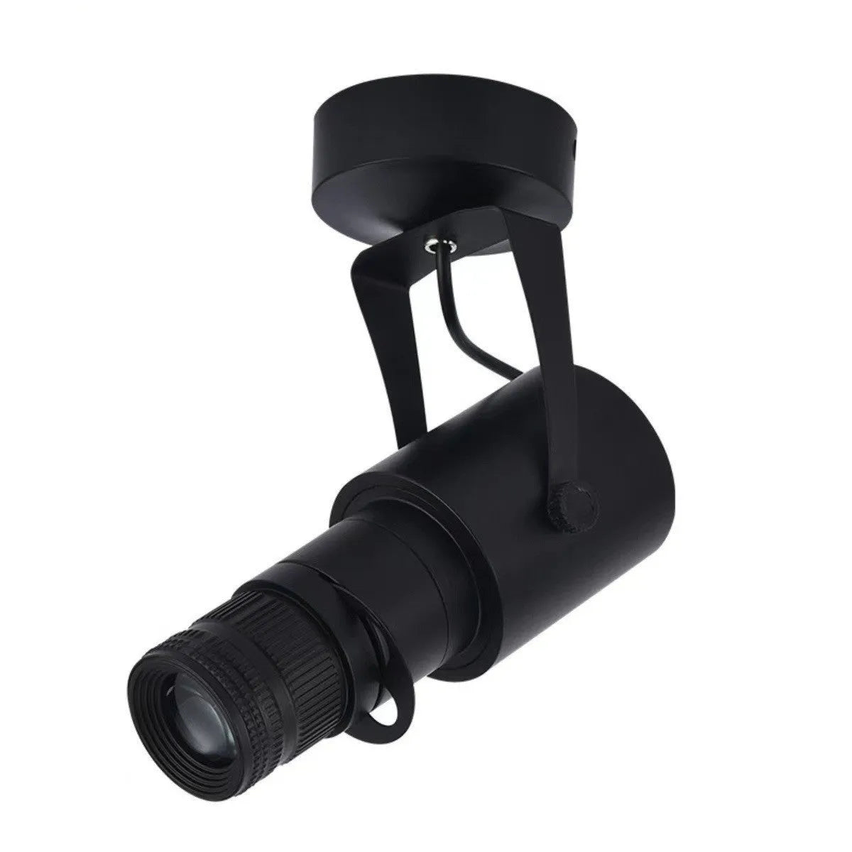 Black 20W LED surface-mounted spotlight with aluminium shell for restaurant ambient lighting