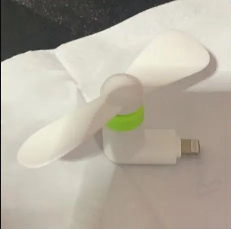Mobile phone mini fan in multiple colours compatible with Apple iPhone and Android devices