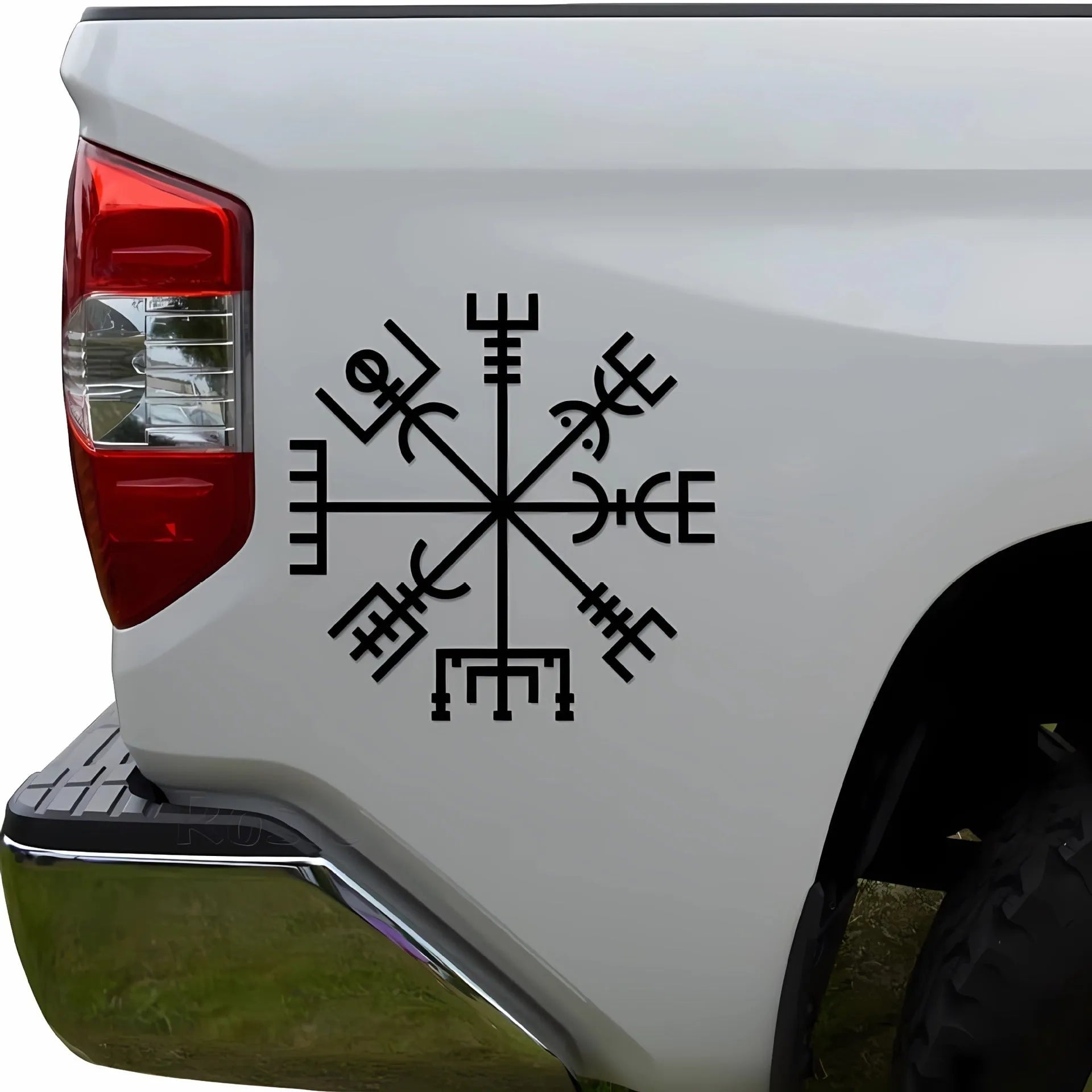 13x13cm square vinyl car sticker with transparent design for window application