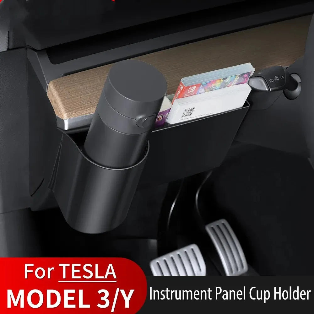 Plastic water cup holder for Tesla Model 3 and Model Y dashboard