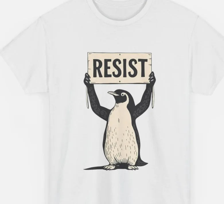 Unisex loose fit cotton short sleeve t-shirt in black, green, and white on a size chart.
