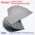 Black and grey photosensitive seal mat for calligraphy and pottery in three thickness options
