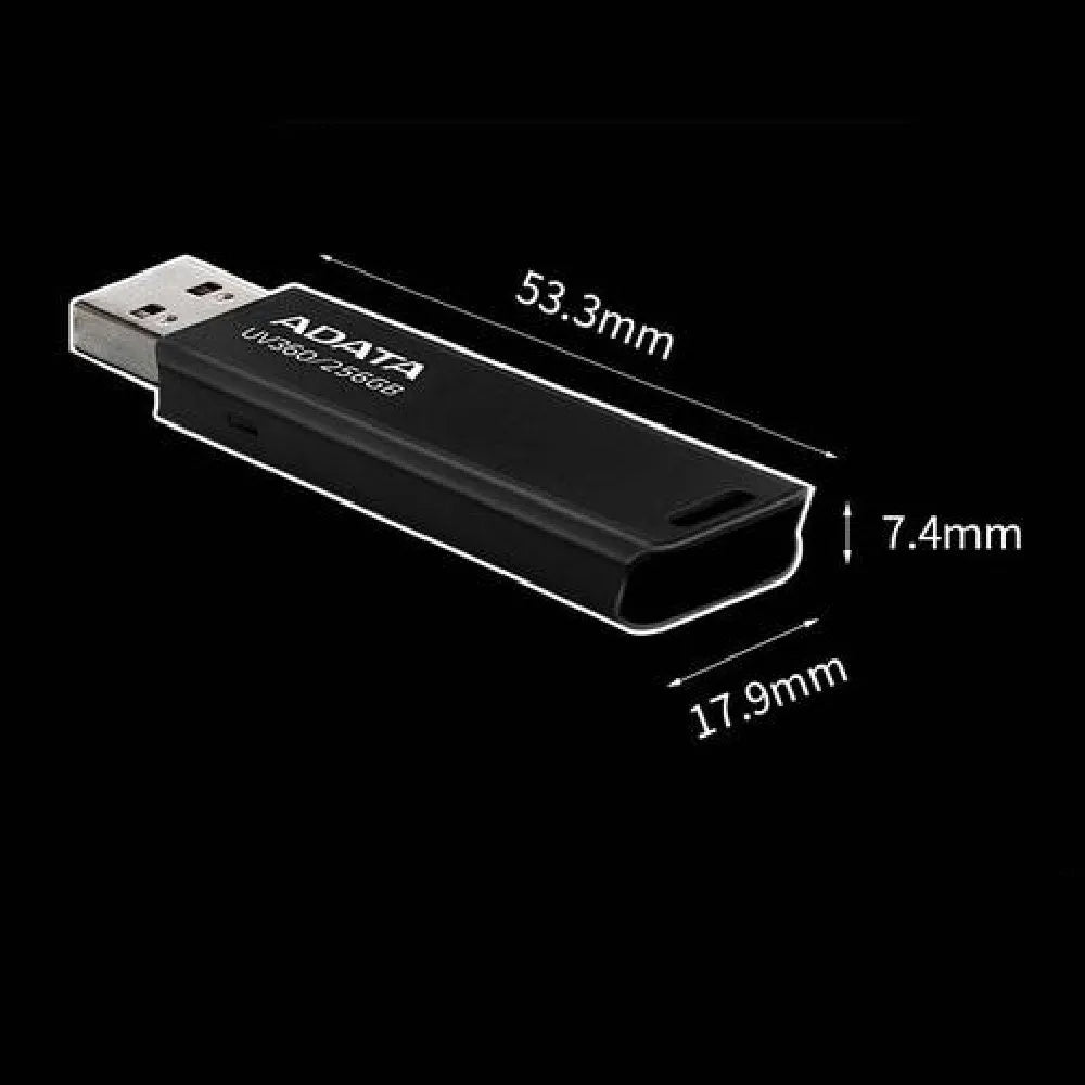 Black waterproof car USB flash drive showing compact size and USB connector.