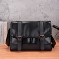 Black Korean style commuter backpack with anti-theft function and sewing thread detailing