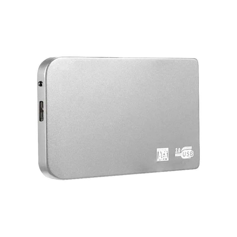 Solid state mobile hard disk with metal shell in black, blue, red, or silver colours