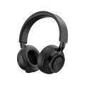 Red sports wireless Bluetooth headset showing power display, for calls and music with 18h battery.