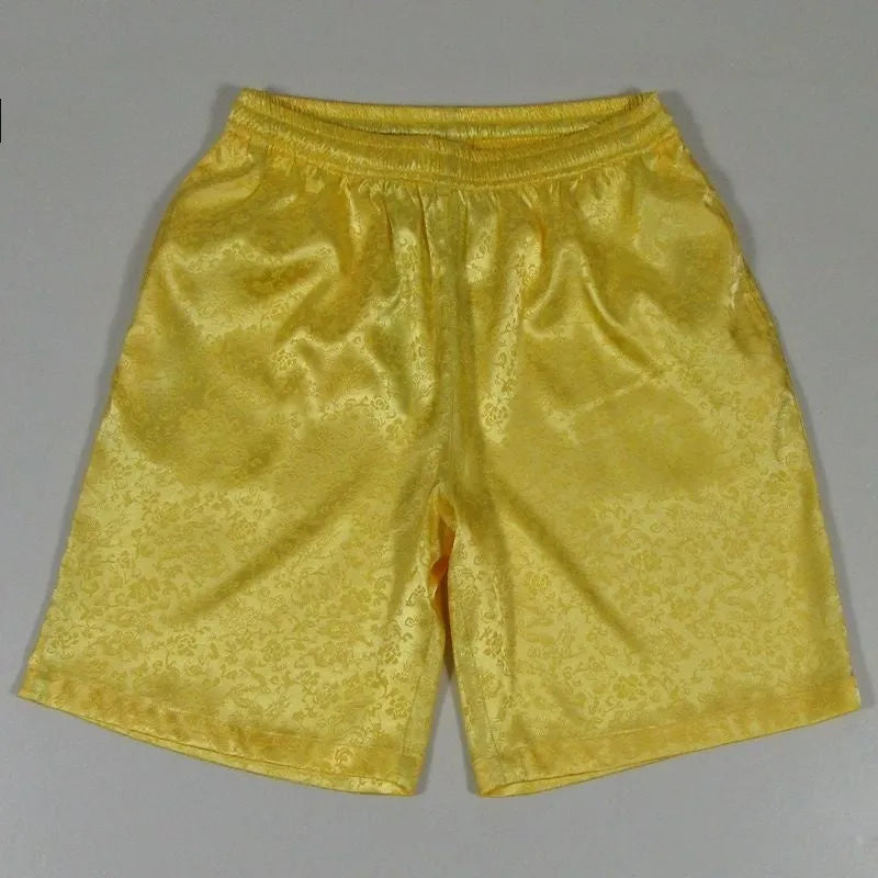Men's traditional Tang suit shorts with elastic drawstring waistband in multiple colour options