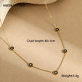Geometric fritillary design stainless steel bracelet with 18K gold plating and matching necklace
