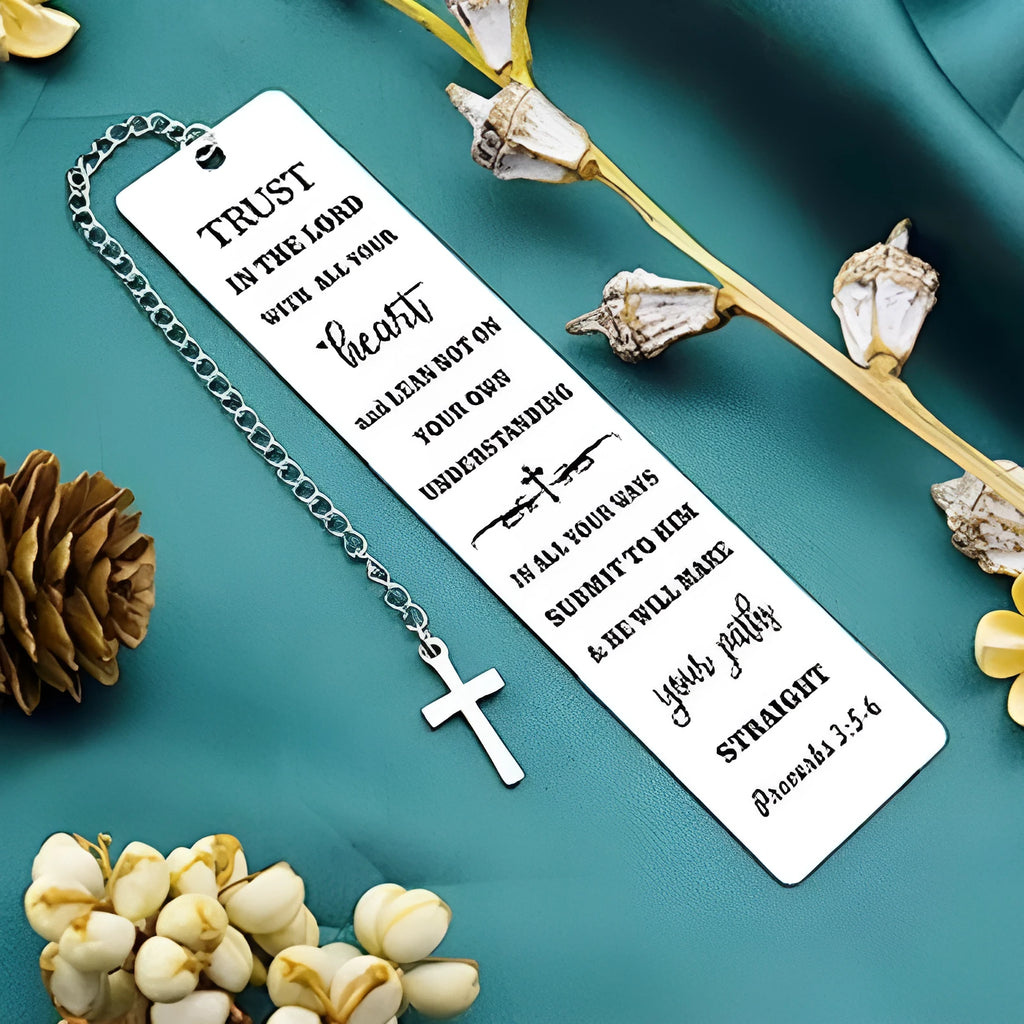 Stainless steel Family Bible verse bookmark in European style and CFS5170 steel colour.