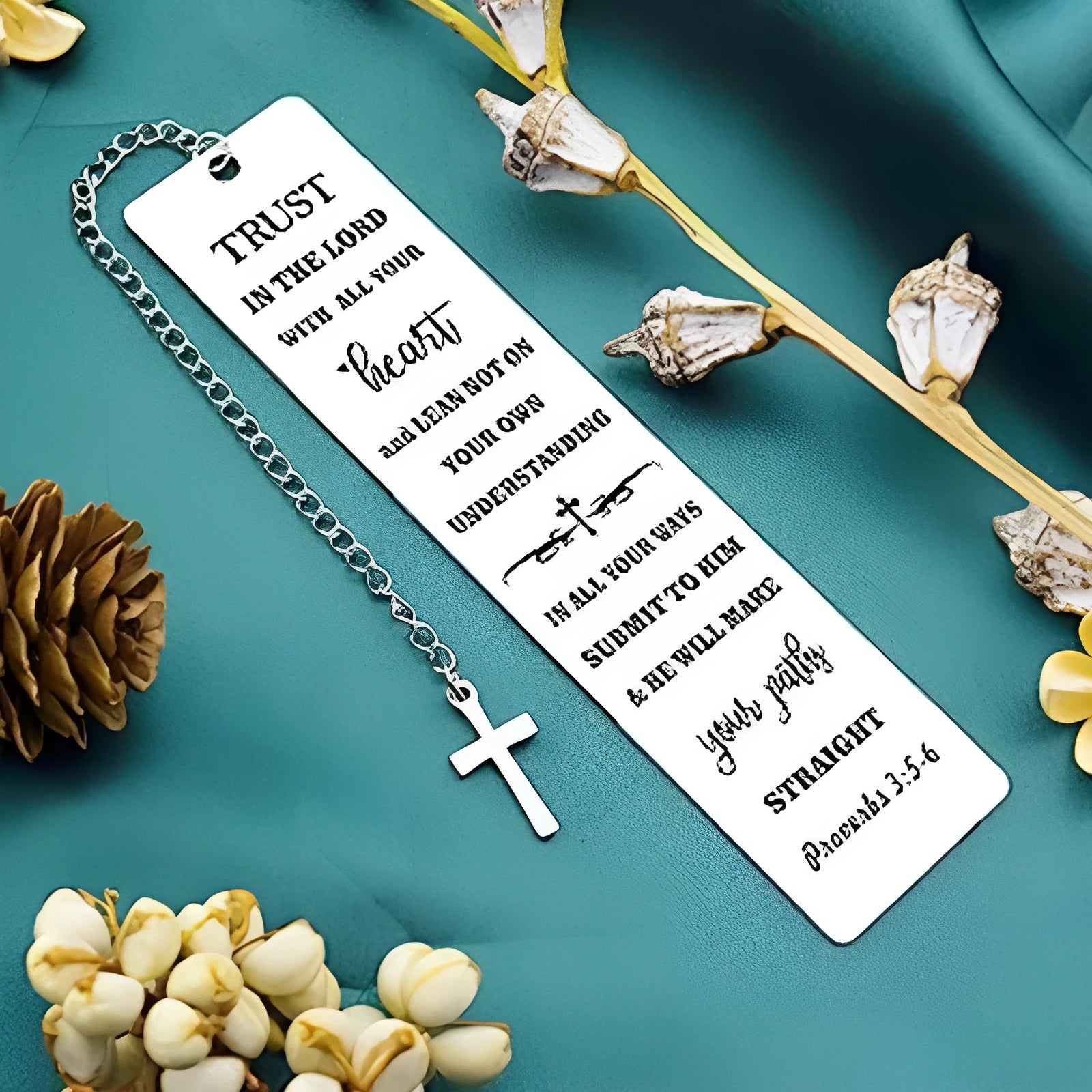 Stainless steel Family Bible verse bookmark in European style and CFS5170 steel colour.
