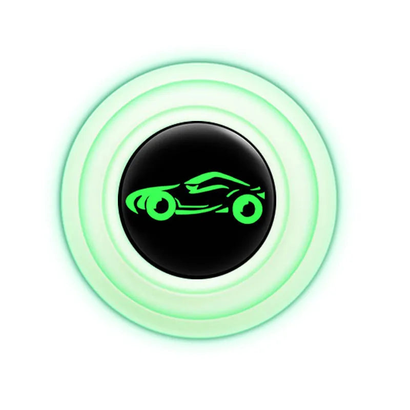 Silicone car door shock pads in black and luminous colours showing 20mm size and adhesive backing