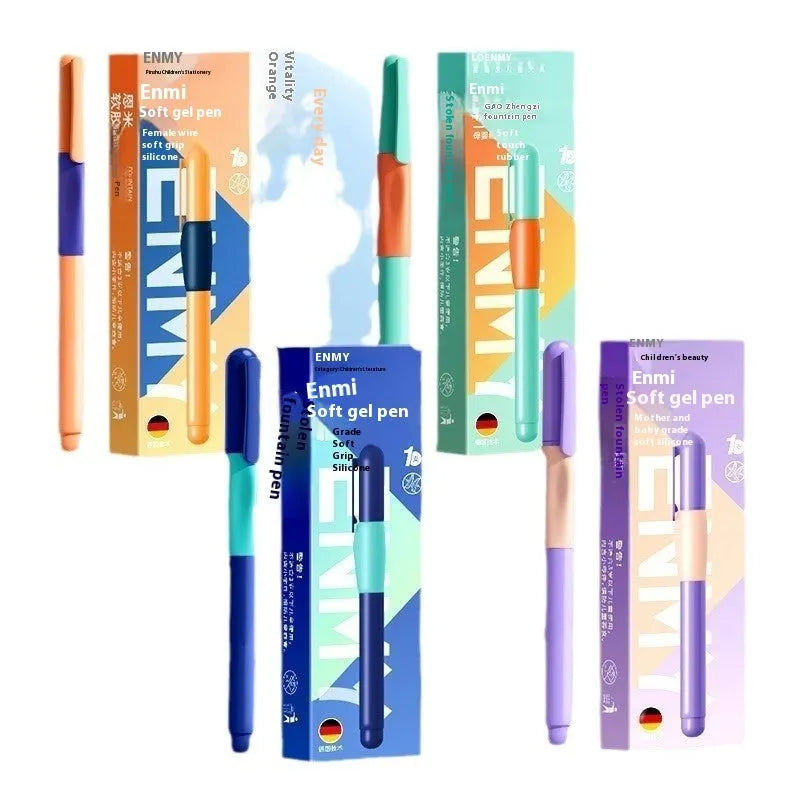 Student posture correction pen in blue, green, purple, and orange colour options with plastic shell.
