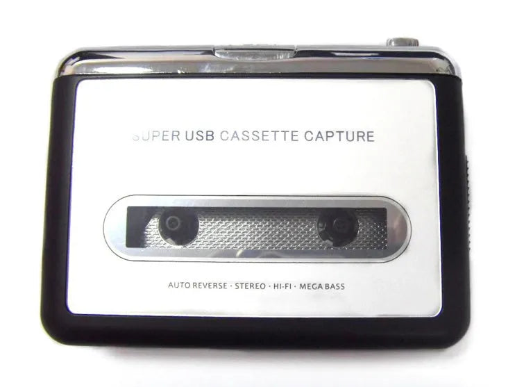 Cassette to MP3 converter unit with USB cable for digital audio conversion