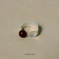 Electroplated alloy jewellery set with ring and bracelet featuring diamond-shaped small round spoon stewed pork charms