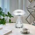 White acrylic touch night lamp with USB charging port showing three colour modes