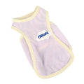 Cat wearing thin polyester summer vest in grass green colour with sports style design