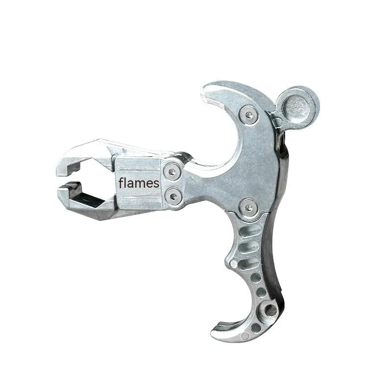 Zinc alloy fishing release aid with two-axis harpoon clip mechanism for terminal tackle management