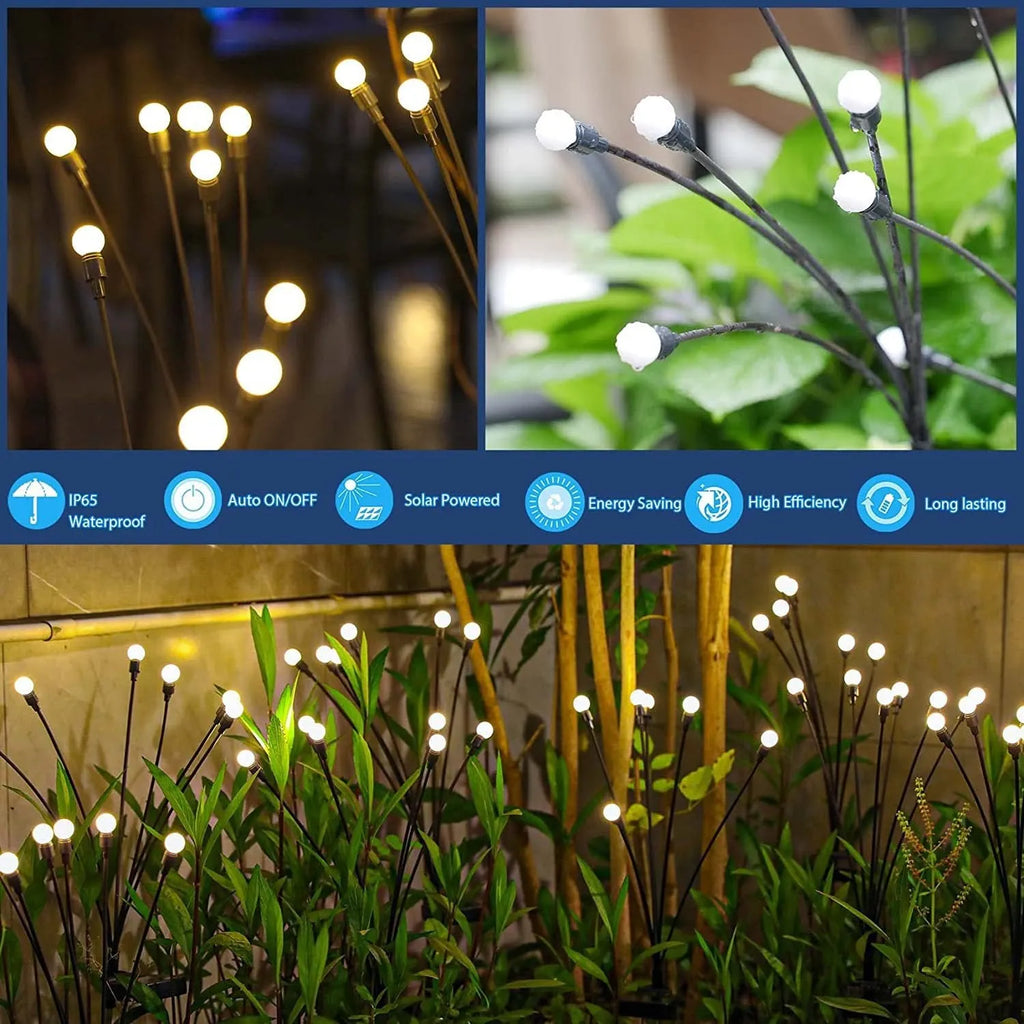 Solar-powered LED lawn light with pneumatic ground plug for automatic dusk-to-dawn garden pathway lighting