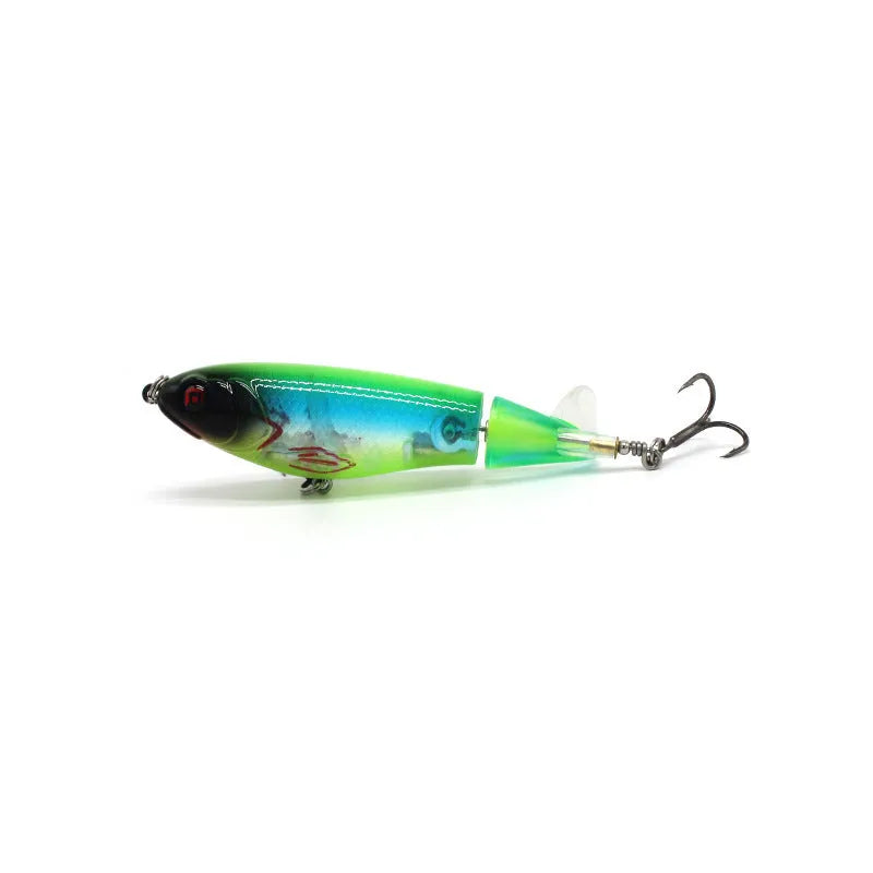 7.5cm long bionic fishing lure bait for road fishing shown in one of its five colour variations