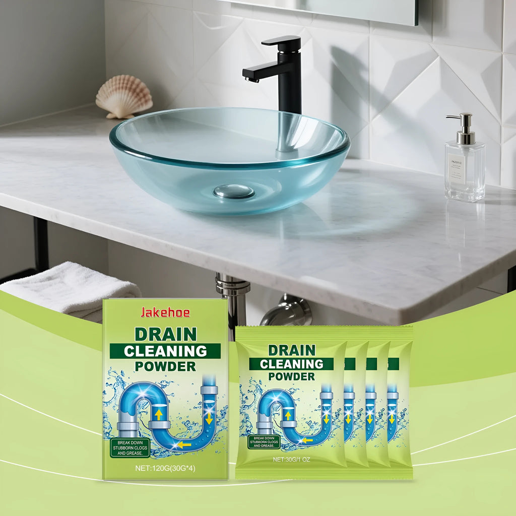 120g drain cleaning powder container with chemical formula for unblocking household plumbing