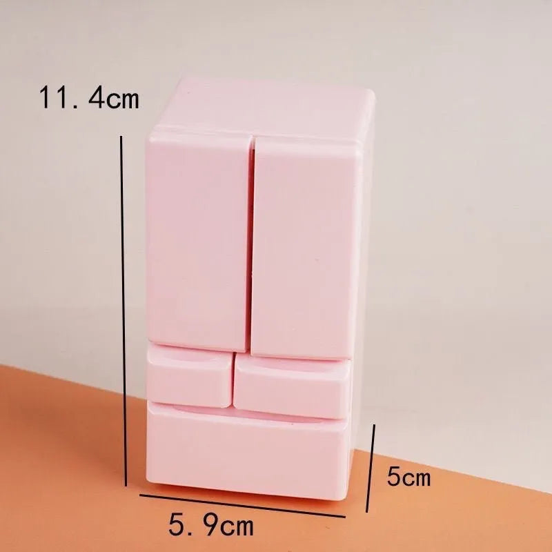 White miniature candy toy model with light-up feature measuring 11.4cm in height