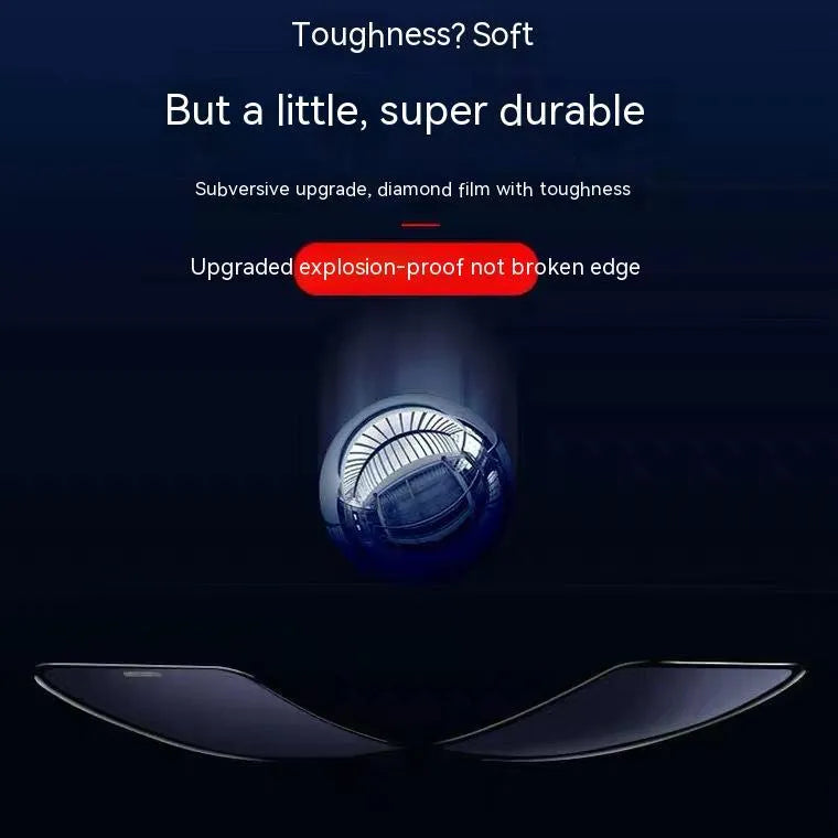 Tempered glass iPhone screen protector with privacy anti-peep film shown on an iPhone.