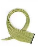 Long curly gradient hair wig patch in mixed silk material, showing 60cm length and vibrant colour options.