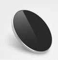 Ultra-thin aluminium alloy wireless charger in golden, red, rose gold, or silvery colours with Micro USB port