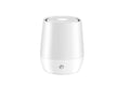 White USB aromatherapy diffuser with simulated flame effect and compact dimensions