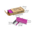 Box of 1000 metal stapling needles in rose gold, black, purple, and rose red colour options.