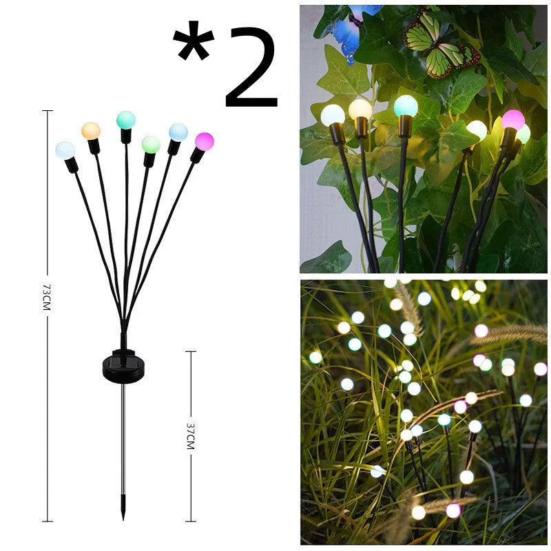 Solar-powered LED lawn light with pneumatic ground plug for automatic dusk-to-dawn garden pathway lighting