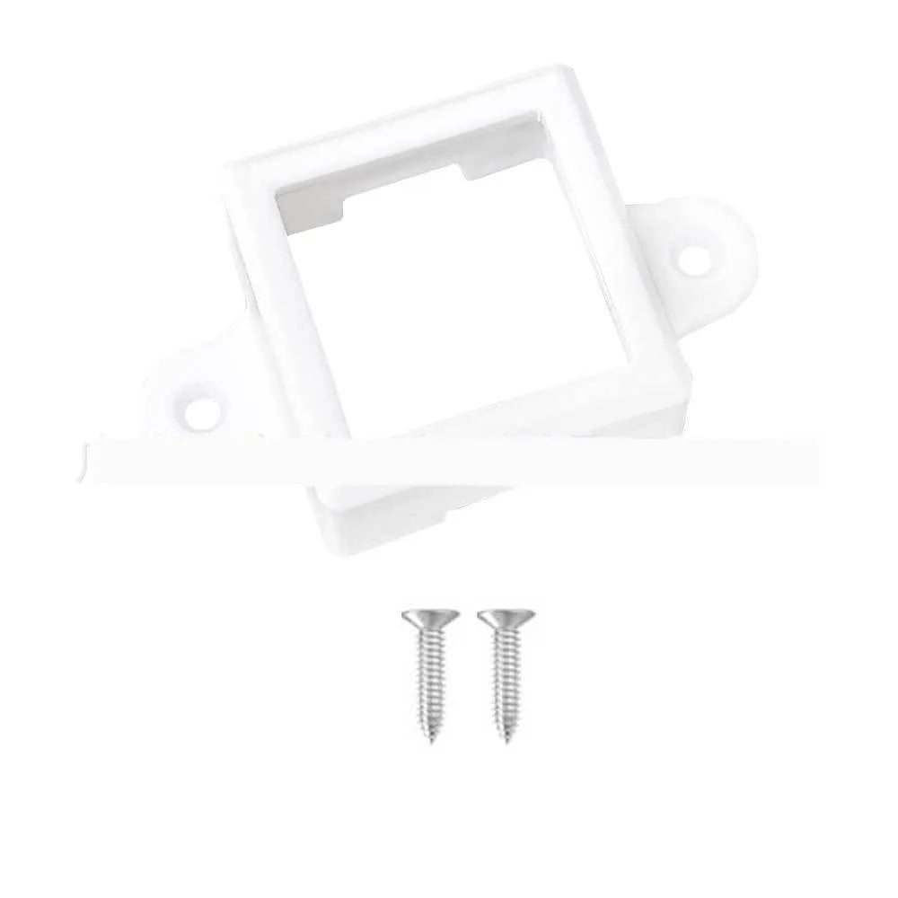 White plastic LED light protective lampshade for fixed brackets, measuring 1.7 by 6 centimetres.